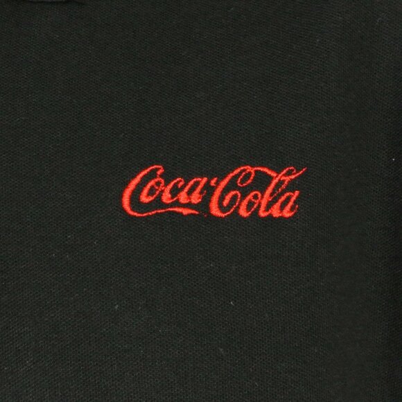 COCA-COLA Merchandiser Employee Uniform Polo Shirt Black NEW Size L Large - Picture 4 of 7